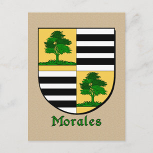 Carte Postale Bouclier héraldique de la famille Morales