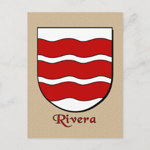 Carte Postale Bouclier héraldique de la famille Rivera