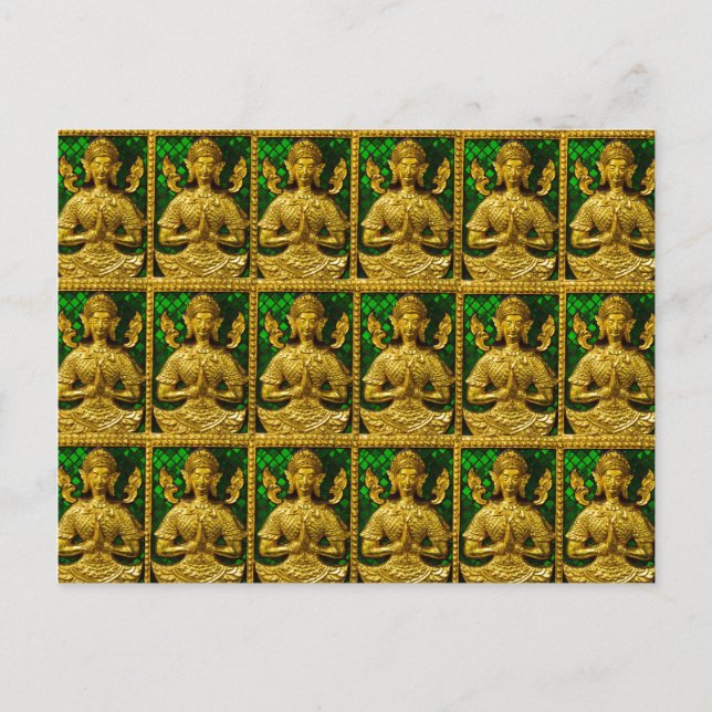 Carte Postale bouddha assis amical (Devant)