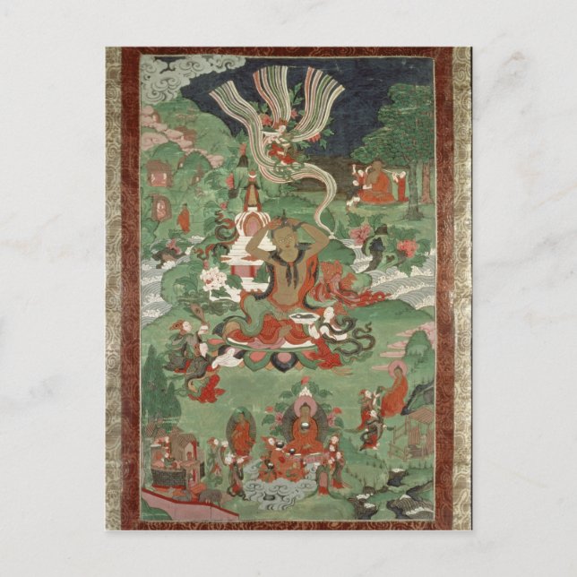 Carte Postale Bouddha coupant une touffe de cheveux (Devant)