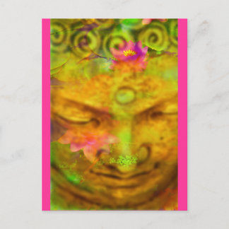 Carte Postale Bouddha de fleurs