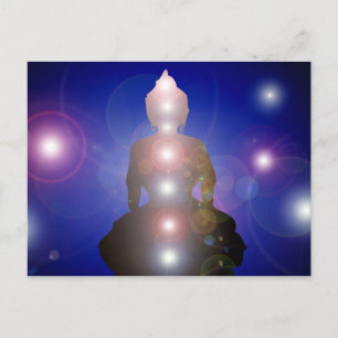 Carte Postale Bouddha de méditation Chakra Zen