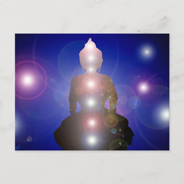 Carte Postale Bouddha de méditation Chakra Zen (Devant)