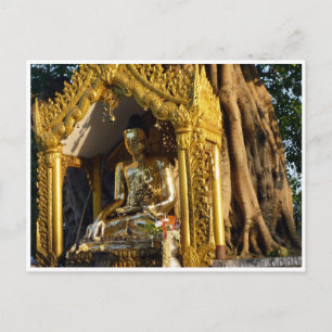 Carte Postale bouddha de stupa doré