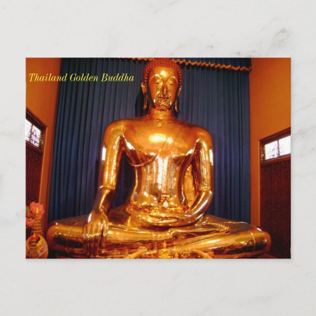 Carte Postale Bouddha doré en Thaïlande (Devant)