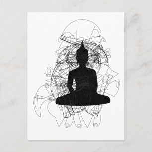 Carte Postale Bouddha moderne conçoit des énergies