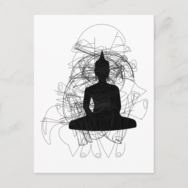 Carte Postale Bouddha moderne conçoit des énergies (Devant)
