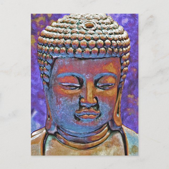 Carte Postale Bouddha peint (Devant)