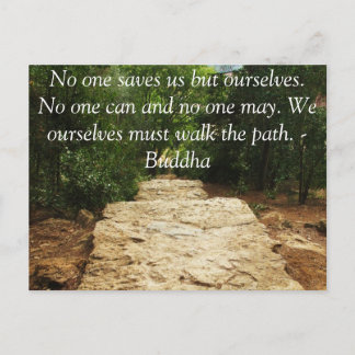 Carte Postale Bouddha QUOTE sur le salut personnel et les choix