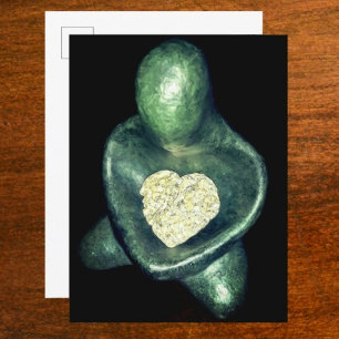 Carte Postale Bouddha tenant le Cœur de Pierre
