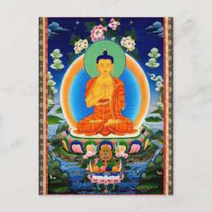 Carte Postale Bouddha Tibétain Thangka Prabhutaratna