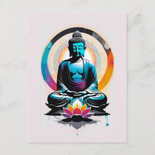 Carte Postale Bouddha Zen Art