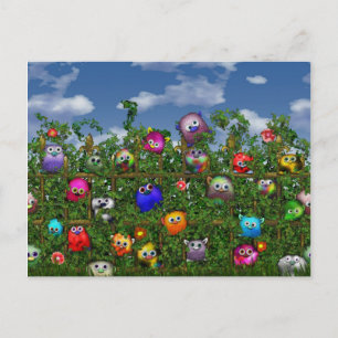 Carte Postale Bouddles par la clôture