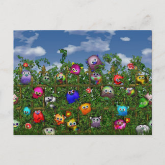 Carte Postale Bouddles par la clôture