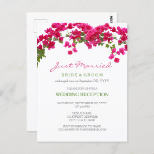 Carte Postale Bougainvillea réception tropicale elopée