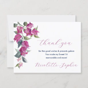Carte Postale Bougainvilliers méditerranéens Anniversaire Snack