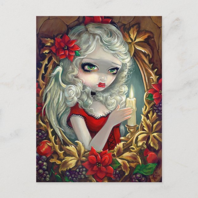 Carte postale "bougie de Noël" (Devant)