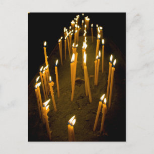 Carte Postale Bougies allumées dans une église, Arménie
