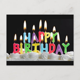 Carte Postale Bougies d'anniversaire