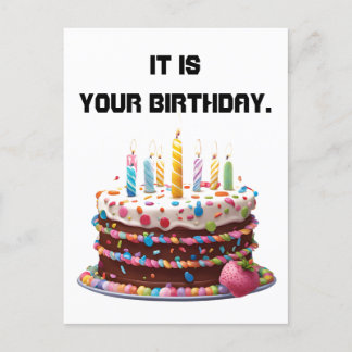 Carte Postale Bougies de gâteau d'anniversaire personnalisées Cé