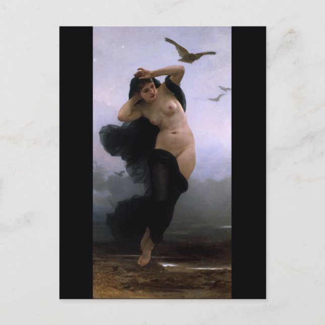 Carte Postale Bouguereau La Nuit (Devant)