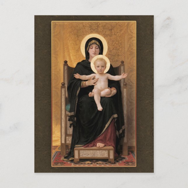 Carte Postale Bouguereau Vierge et Enfant CC0271 (Devant)