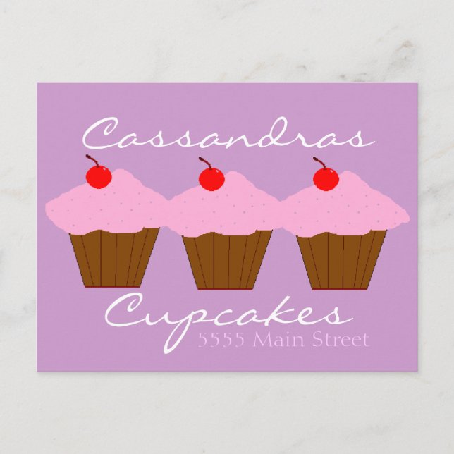 Carte Postale Boulangerie Cupcake (Devant)