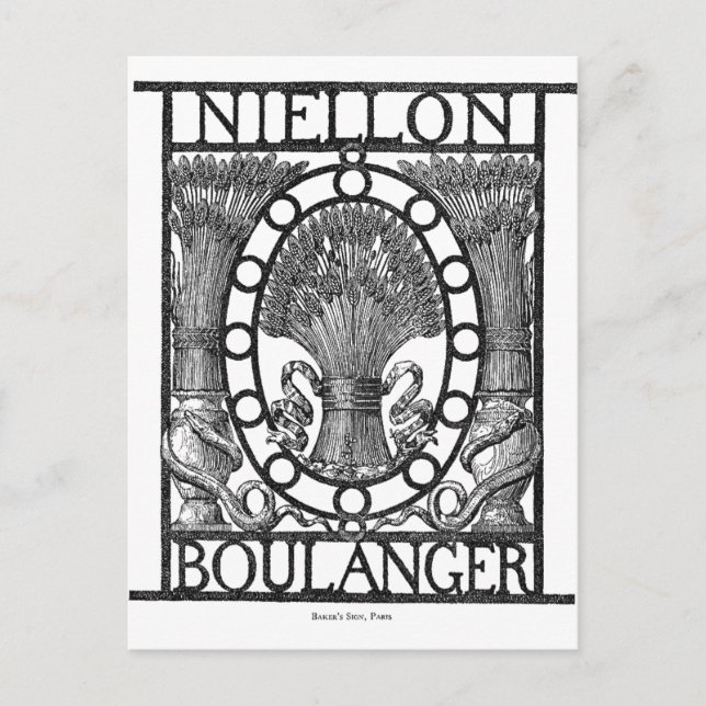 Carte Postale Boulangerie française (Devant)