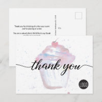Boulangerie logo commercial Aquarelle Cupcake Cute