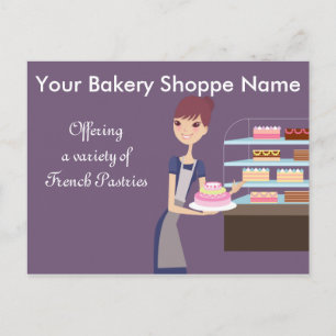 Carte Postale Boulangerie/pâtisserie 4 Design