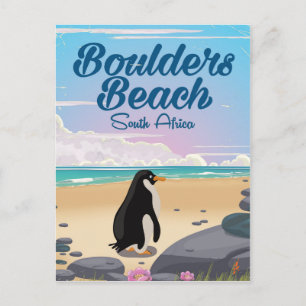 Carte Postale boulders beach Afrique du Sud dessin animé Voyage