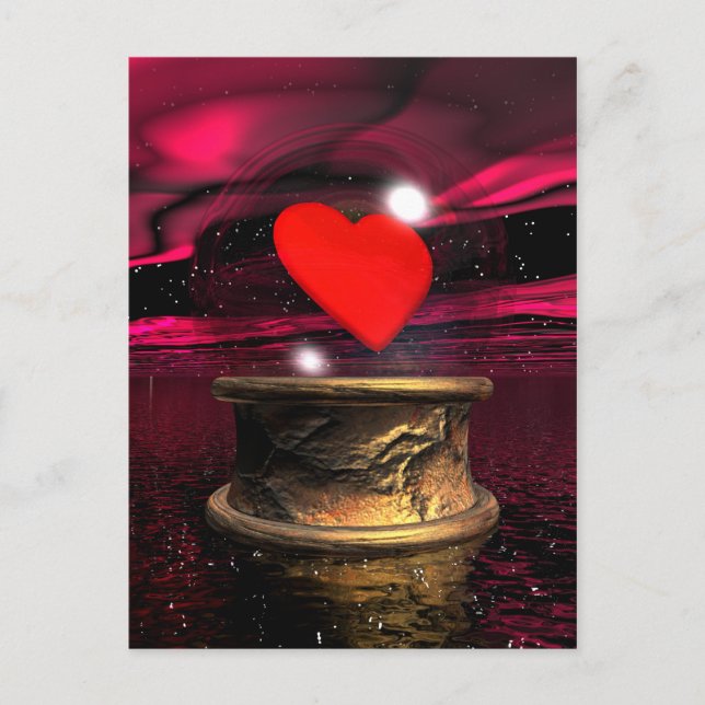 Carte Postale Boule de cristal pour l'amour - rendu 3D (Devant)