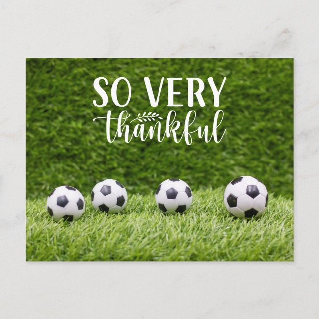 Carte Postale Boule de football avec merci avec amour Boule sur  (Devant)