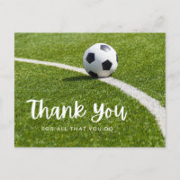 Boule de football avec merci tout ce que vous fait