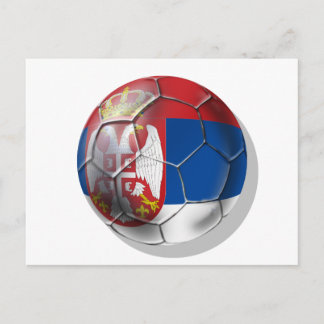 Carte Postale Boule de football serbe pour tous les amoureux de