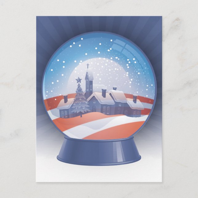 Carte Postale boule de neige obama (Devant)