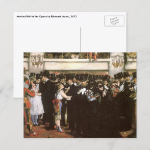 Carte Postale Boule masquée à l'Opéra par Edouard Manet