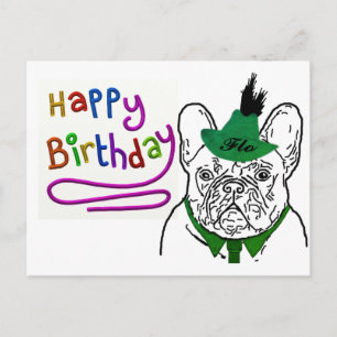 Carte Postale Bouledogue français Anniversaire Bouledogue frança