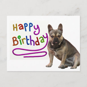 Carte Postale Bouledogue français Anniversaire Bouledogue frança
