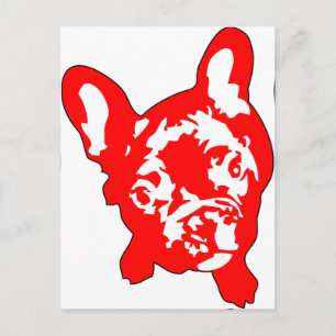 Carte Postale Bouledogue français assis