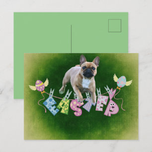 Carte Postale Bouledogue français de Pâques