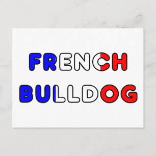 Carte Postale bouledogue français flg dans le nom
