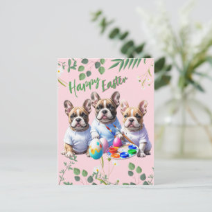 Carte Postale Bouledogue français Joyeuses Pâques Bouledogue Fra