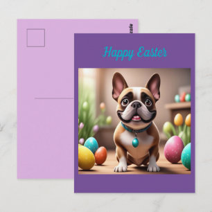 Carte Postale Bouledogue français Pâques French Bulldog