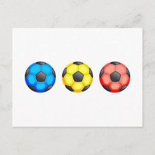 Carte Postale Boules de football colorées