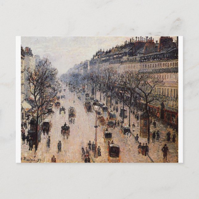 Carte Postale Boulevard Montmartre Matin d'hiver par Camille (Devant)