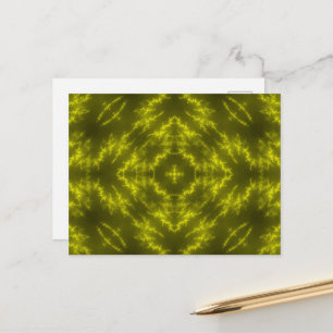 Carte Postale Boulons à tonnerre électrique au néon brillant
