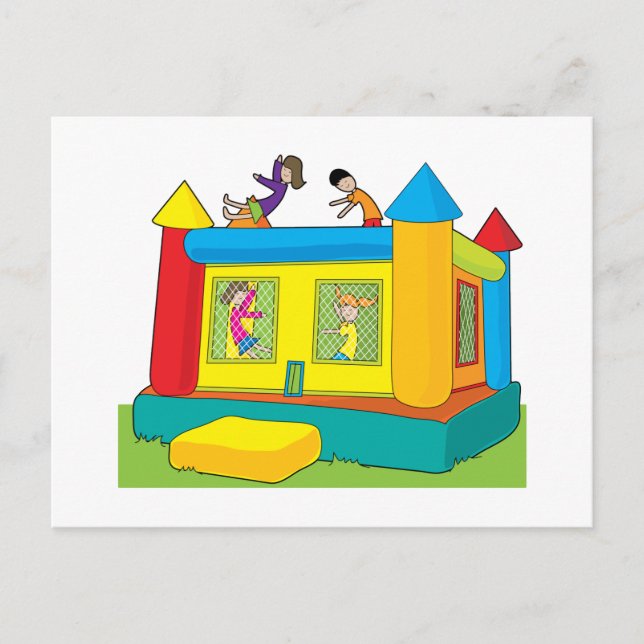 Carte Postale Bounce Castle Kids (Devant)