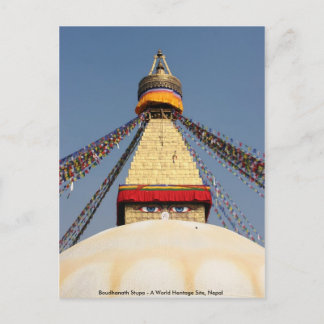 Carte Postale Boundhanath Stupa - un site de patrimoine mondial