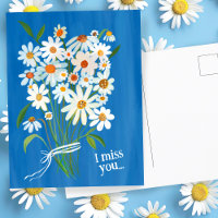 Bouquet Daisy Gouache peinte à la main Miss You Sw